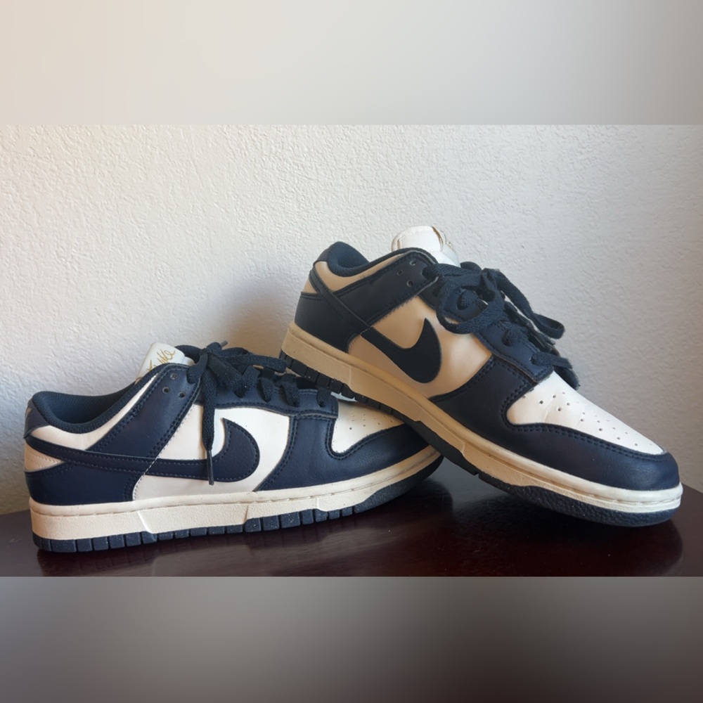 Navy and White Nike Dunk Low Next Nature